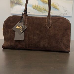 SOLD Brown Made in Italy real Suede leather Handbag